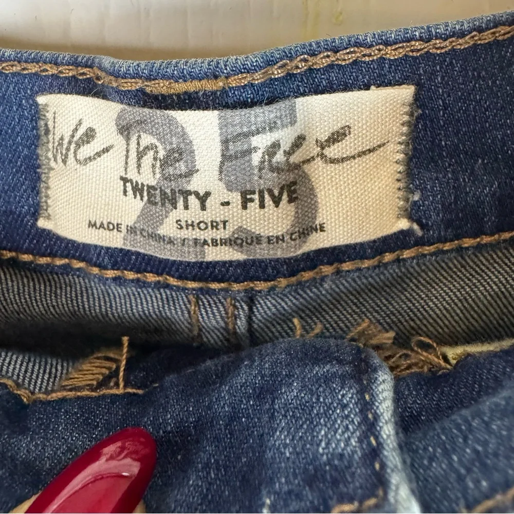 We The Free Dark Blue Denim Mini Skirt